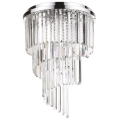 Ideal Lux - Candeeiro integrado de cristal CARLTON 12xE14/40W/230V diâmetro 50 cm cromado brilhante